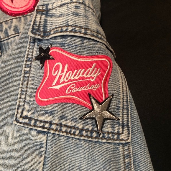 SOLD💖🐴🤠 STORY PATCH’D Designed “Boots on the Ground” Denim Cargo Style Dress 💖🐴🤠 - Picture 4 of 7